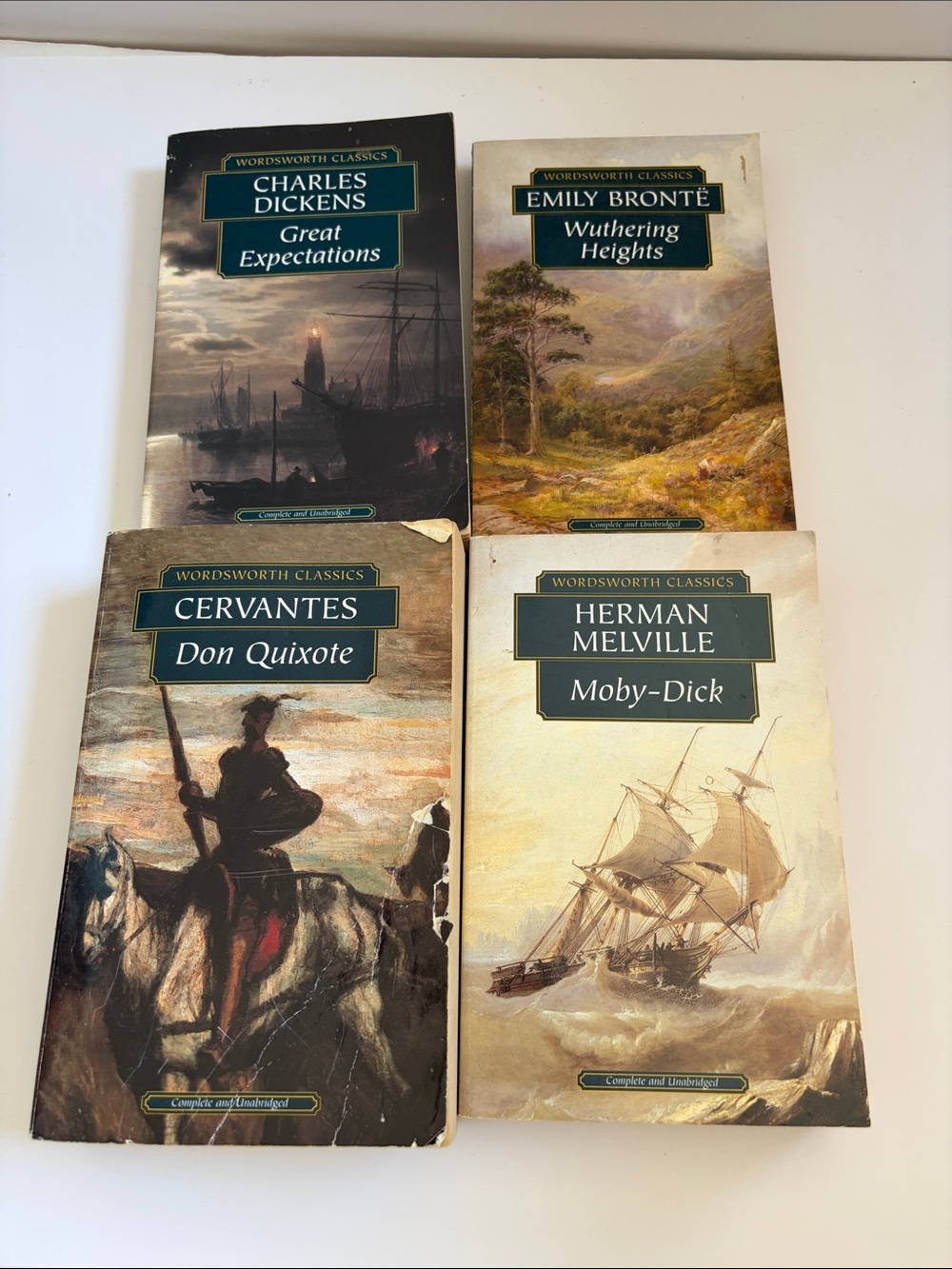 Wordsworth classics- four books paperback - moby-dick